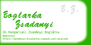 boglarka zsadanyi business card